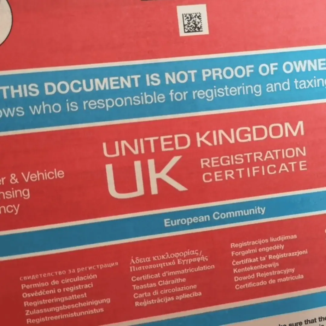 How to prove registered keeper ownership of a car